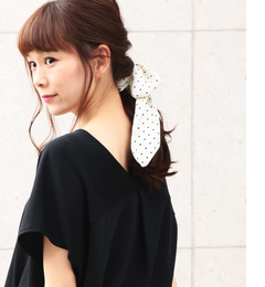 【ビス/ViS】 ドットガラナロースカーフ [3000円(税込)以上で送料無料]