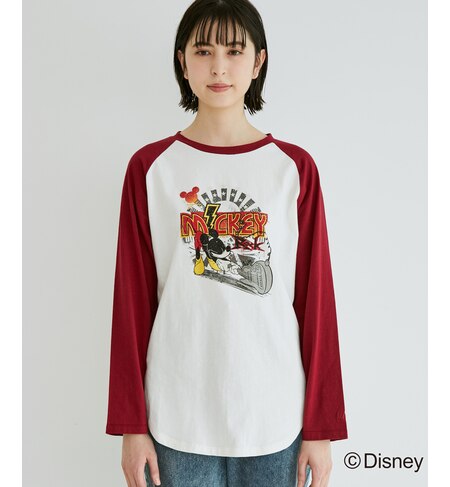 ディズニー ミッキー ラグランロングtシャツ Web限定 Vis ビス の通販 アイルミネ