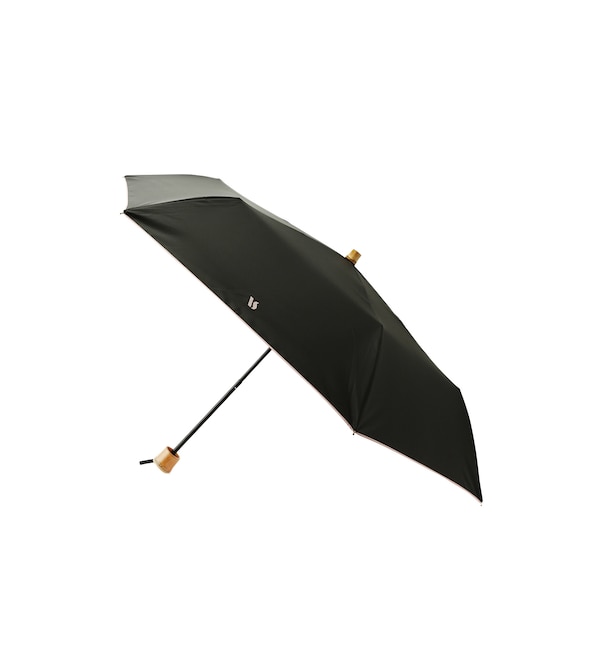 ＜アイルミネ＞【ビス/VIS】 【晴雨兼用/遮光率100%】バンブーハンドルコンパクト折り畳み傘