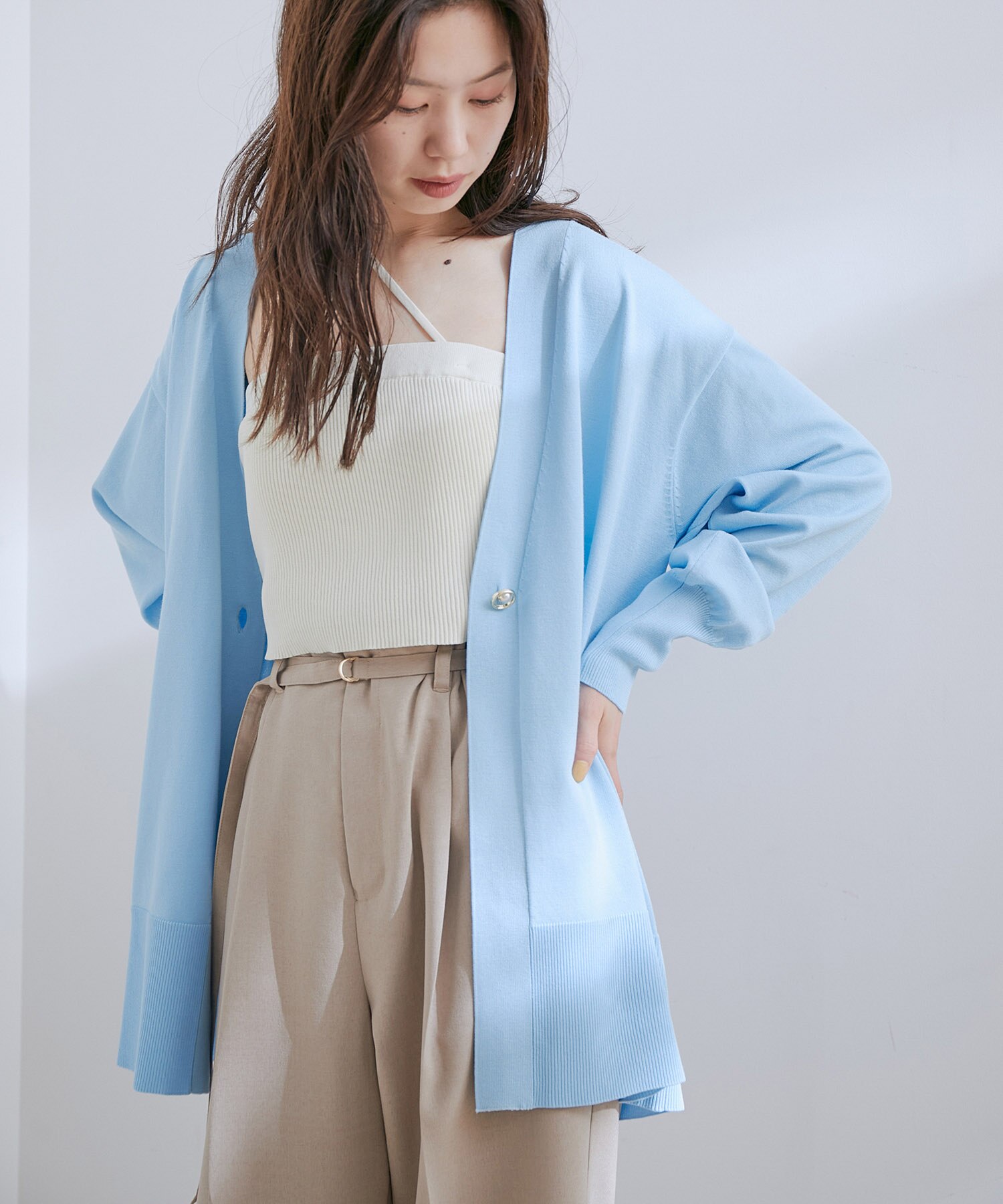 和風 UVカット加工ネックビジューカーディガン - 通販 - kap-th.com