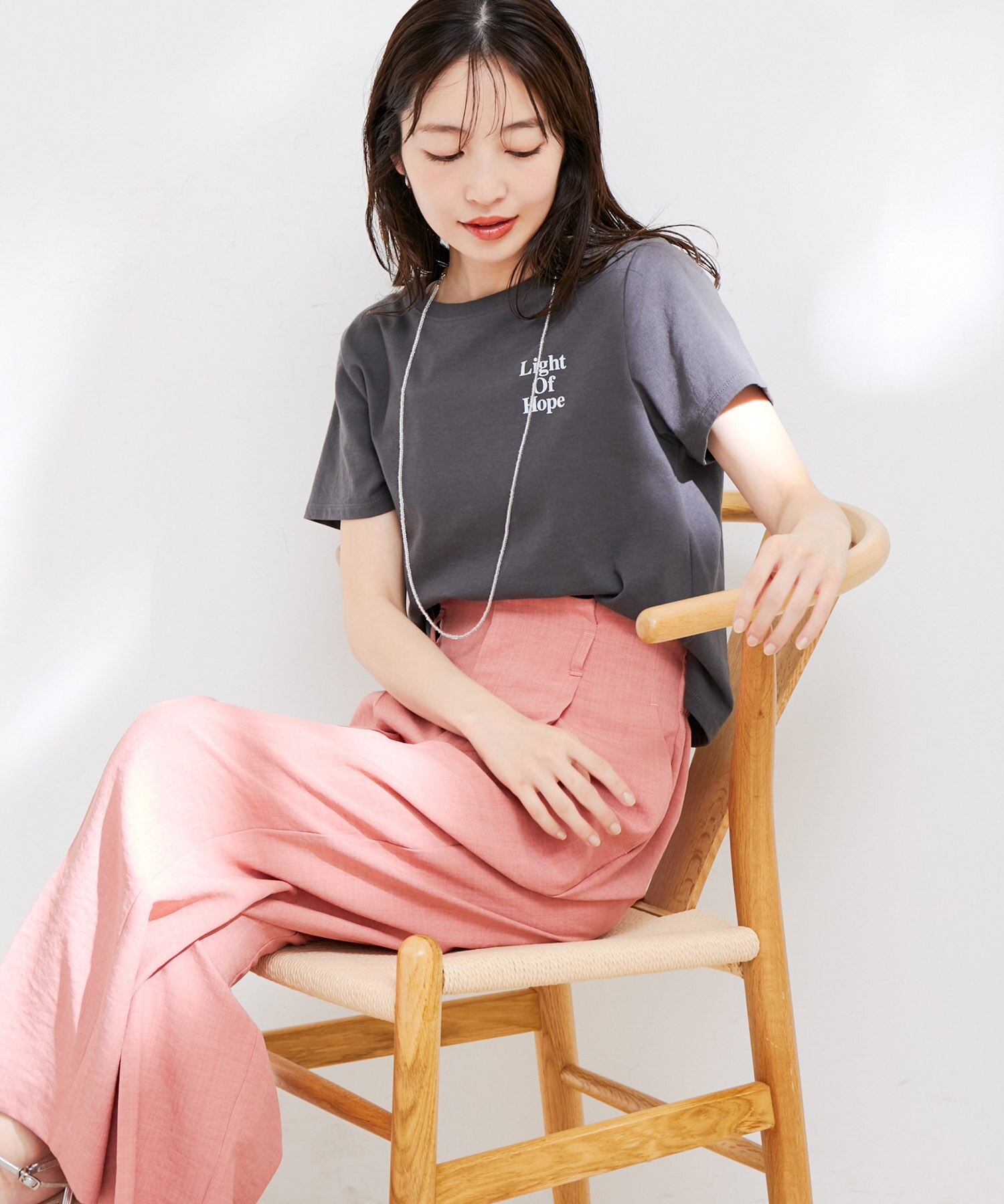 洗える】USAコットンちびロゴTシャツ|VIS(ビス)の通販｜アイルミネ