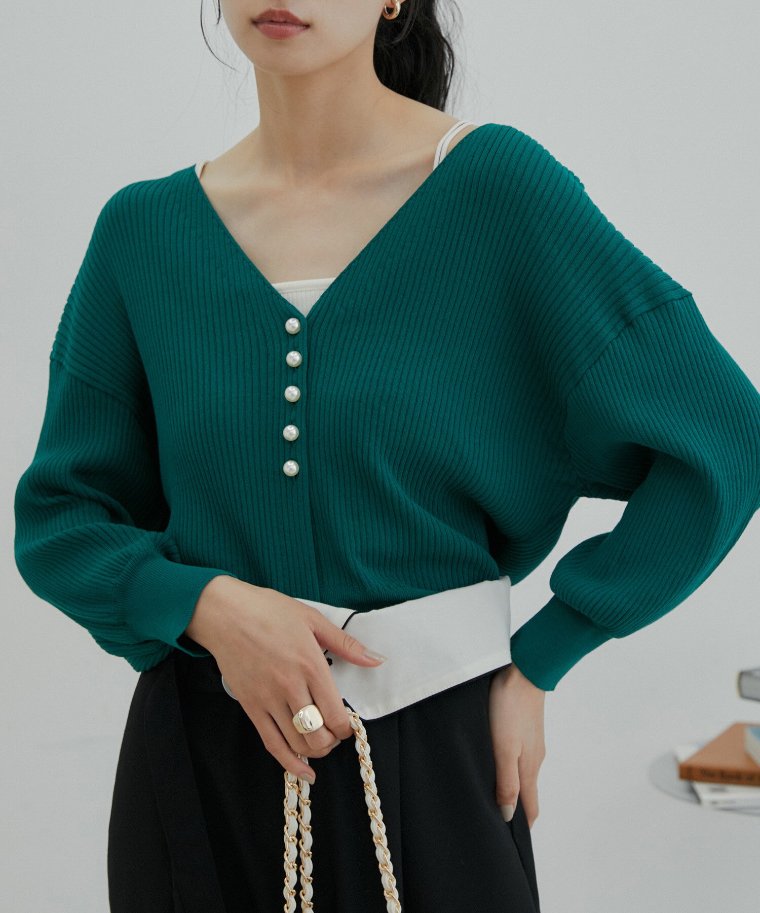 【新品タグ付き】KNIT キャミソール \u0026 カーディガンセット