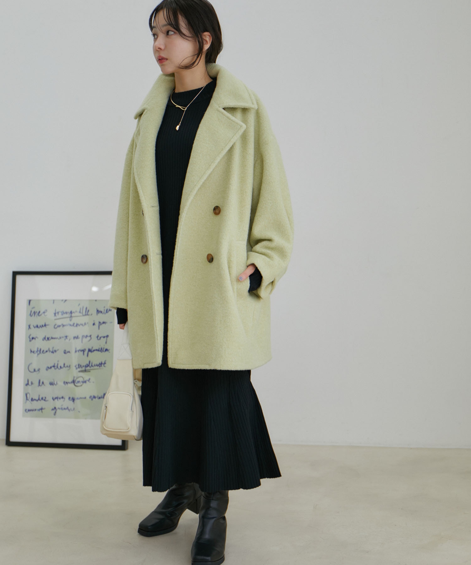 コート ピーコート 2WAY OVERSIZED DOUBLE-BREASTED COAT オーバー