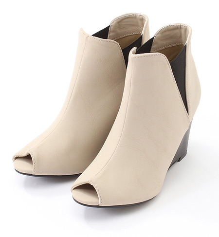 オープントゥサイドゴアブーティー