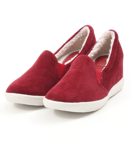 コーデュロイインヒールスリッポン