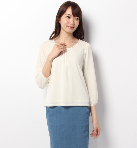 ニットシフォンTOPS