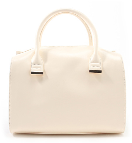 2WAY合皮/ストライプビッグボストン