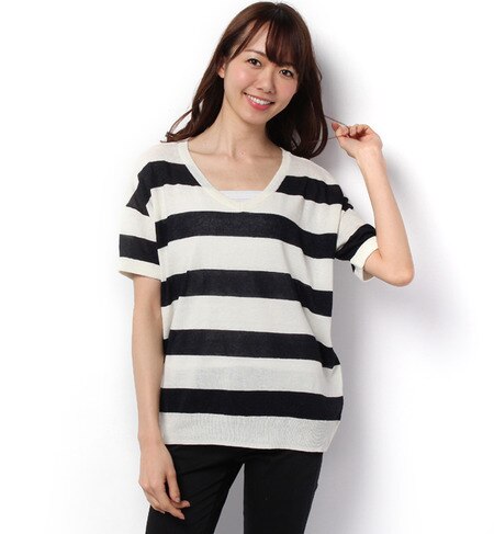 【ロペピクニック/ROPE’ PICNIC】 ラメボーダーニットTOPS [3000円(税込)以上で送料無料]