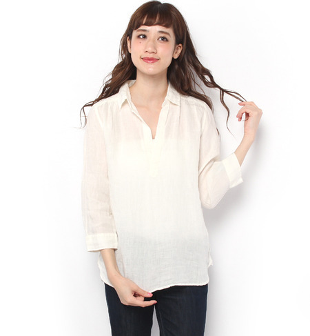 【ロペピクニック/ROPE’ PICNIC】 フレンチリネンスキッパーシャツ [3000円(税込)以上で送料無料]