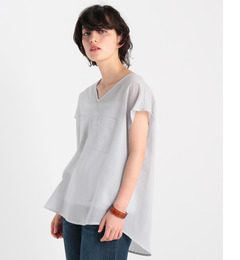【ロペピクニック/ROPE’ PICNIC】 綿テンセルローンＶネックユルブラウス [3000円(税込)以上で送料無料]
