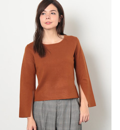 【ロペピクニック/ROPE’ PICNIC】 ミラノリブ袖スリットプルオーバー [3000円(税込)以上で送料無料]