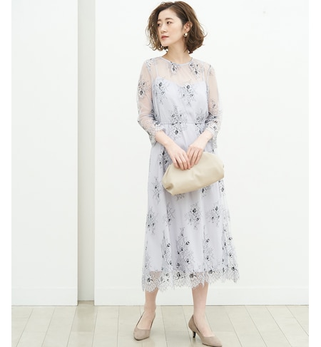 一部店舗限定 Mon E Toile レースレイヤードドレス Rope Picnic ロペピクニック の通販 アイルミネ