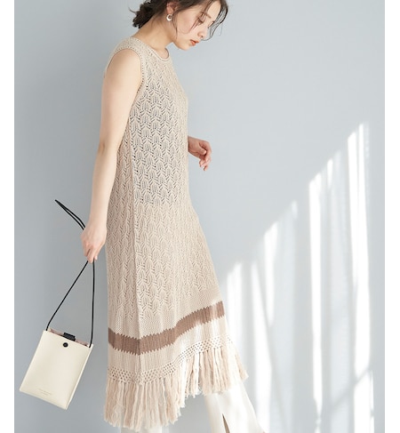 フリンジ付きニットワンピース Rope Picnic ロペピクニック の通販 アイルミネ フリンジ付きニットワンピース Rope Picnic ロペピクニック の通販 アイルミネ