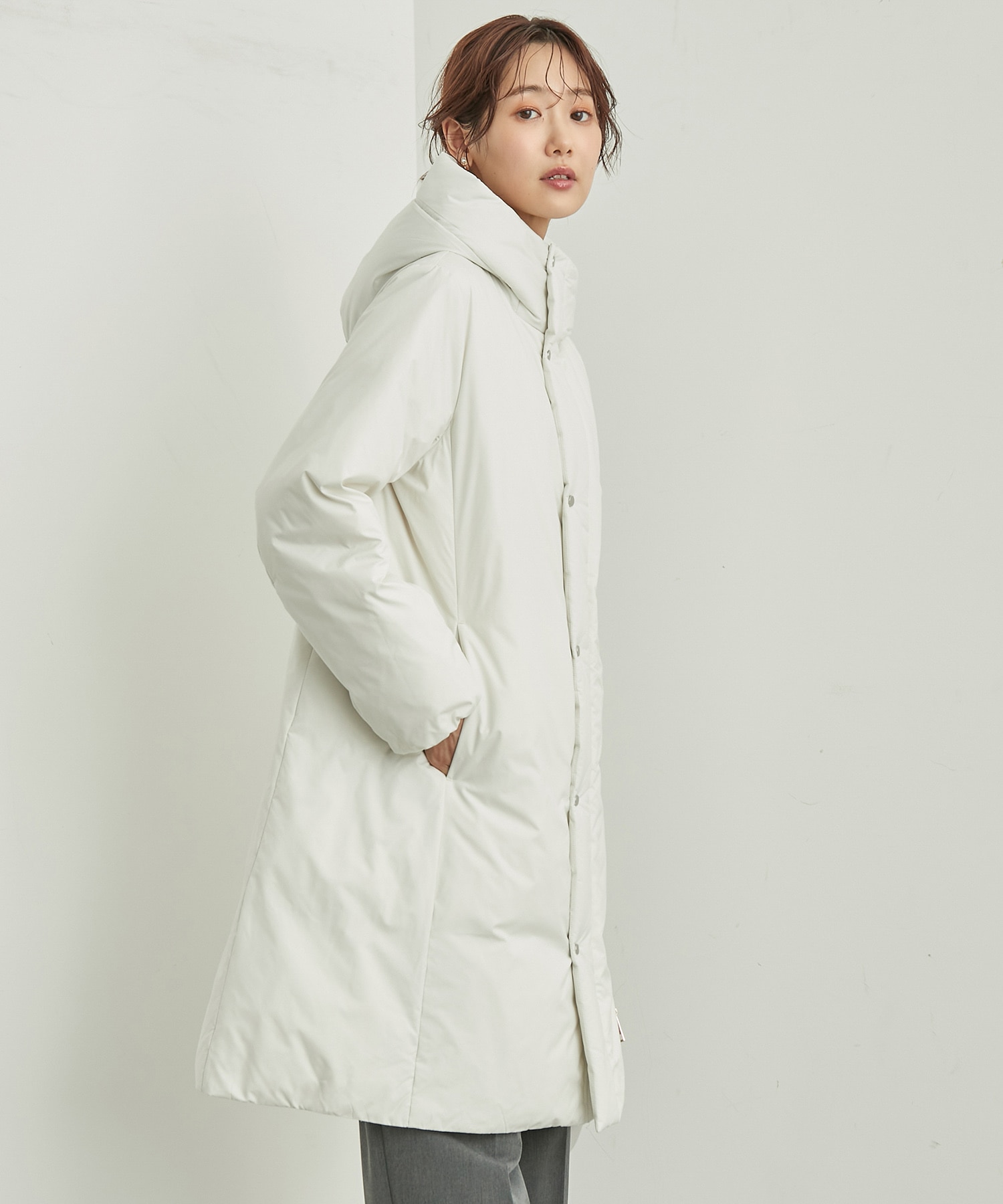 【超セール】【th products】Long Padded Coat ホワイト