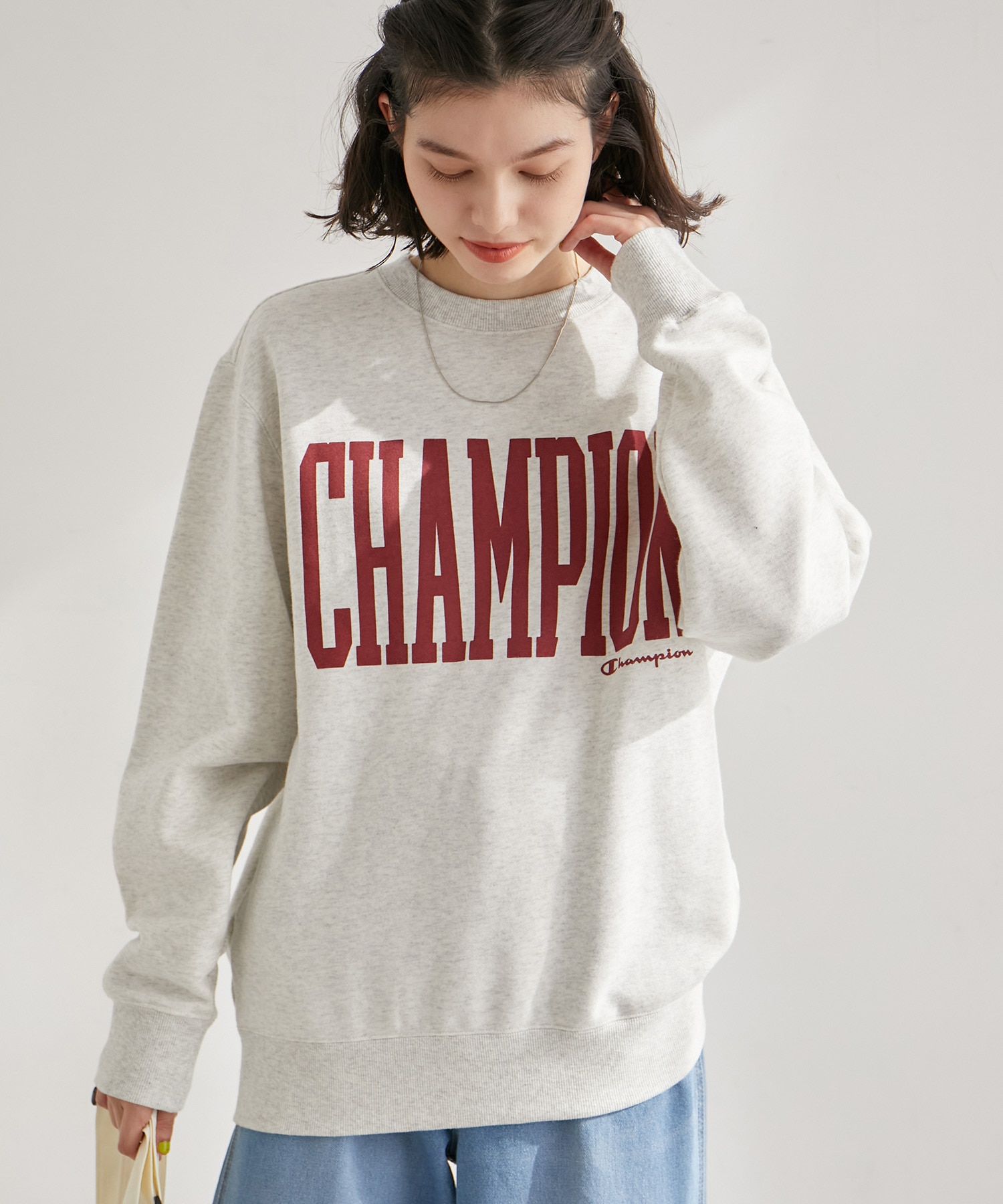 Champion/チャンピオン】ロゴ裏起毛クルーネックスウェット|ROPE