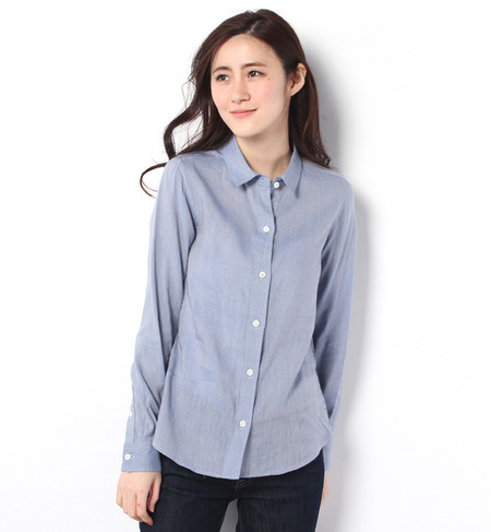 リネンキュプラ平織リシャツ