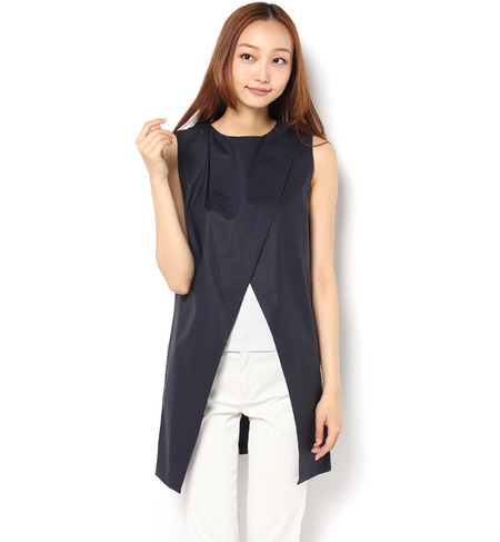 ノースリーブロングシャツ