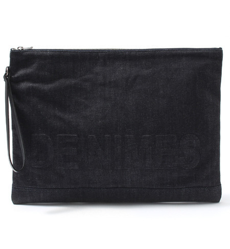 デニムエンボスクラッチバッグ