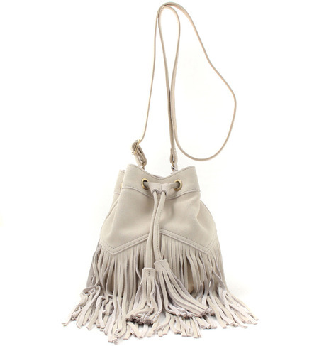 フリンジ金巾バッグ