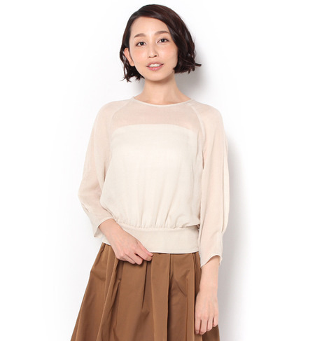 【アダム エ ロペ/ADAM ET ROPE’】 バックボタンブラウス [送料無料]