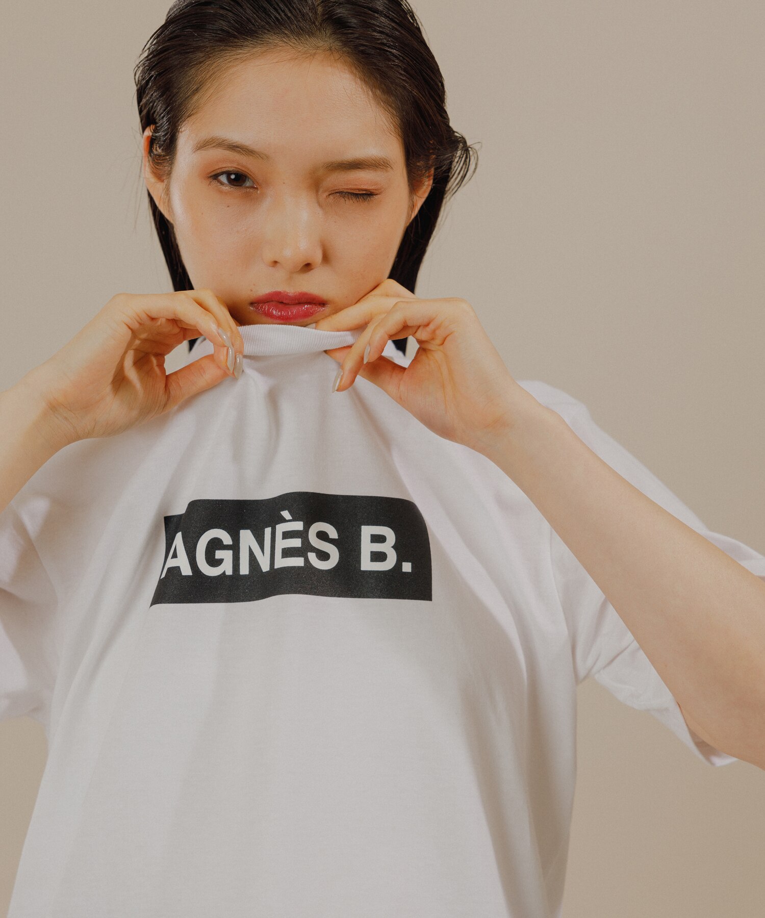 【agnes b. pour ADAM ET ROPE'】BOX LOGO T/UNISEX