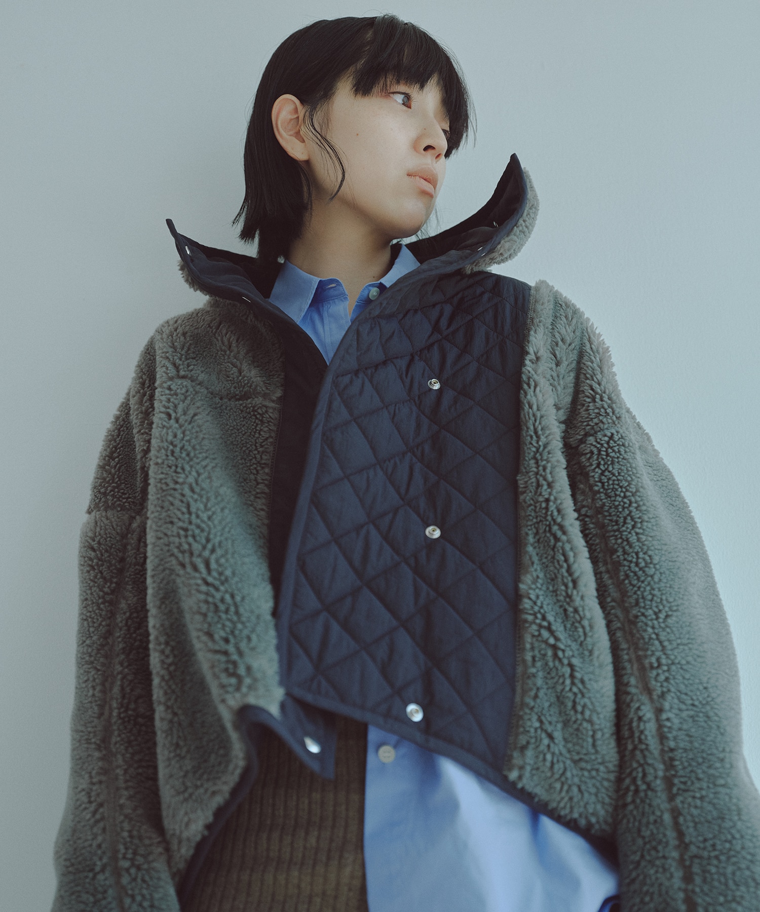 【WEB限定(一部店舗展開あり)】キルトボアリバーシブルブルゾン