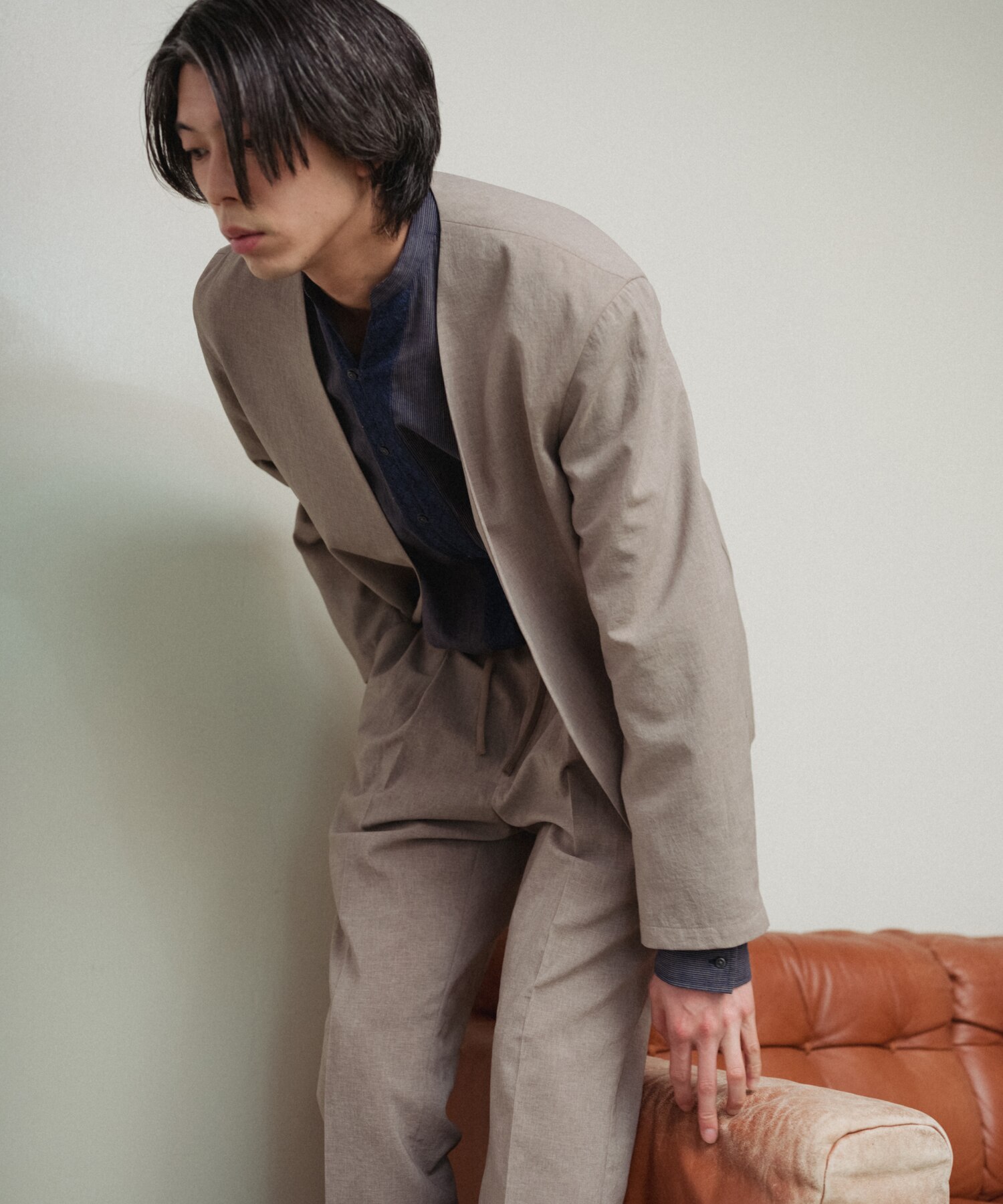 別注】《ne Quittez pas / ヌキテパ》OVER SIZE Caftan SHIRT|ADAM ET