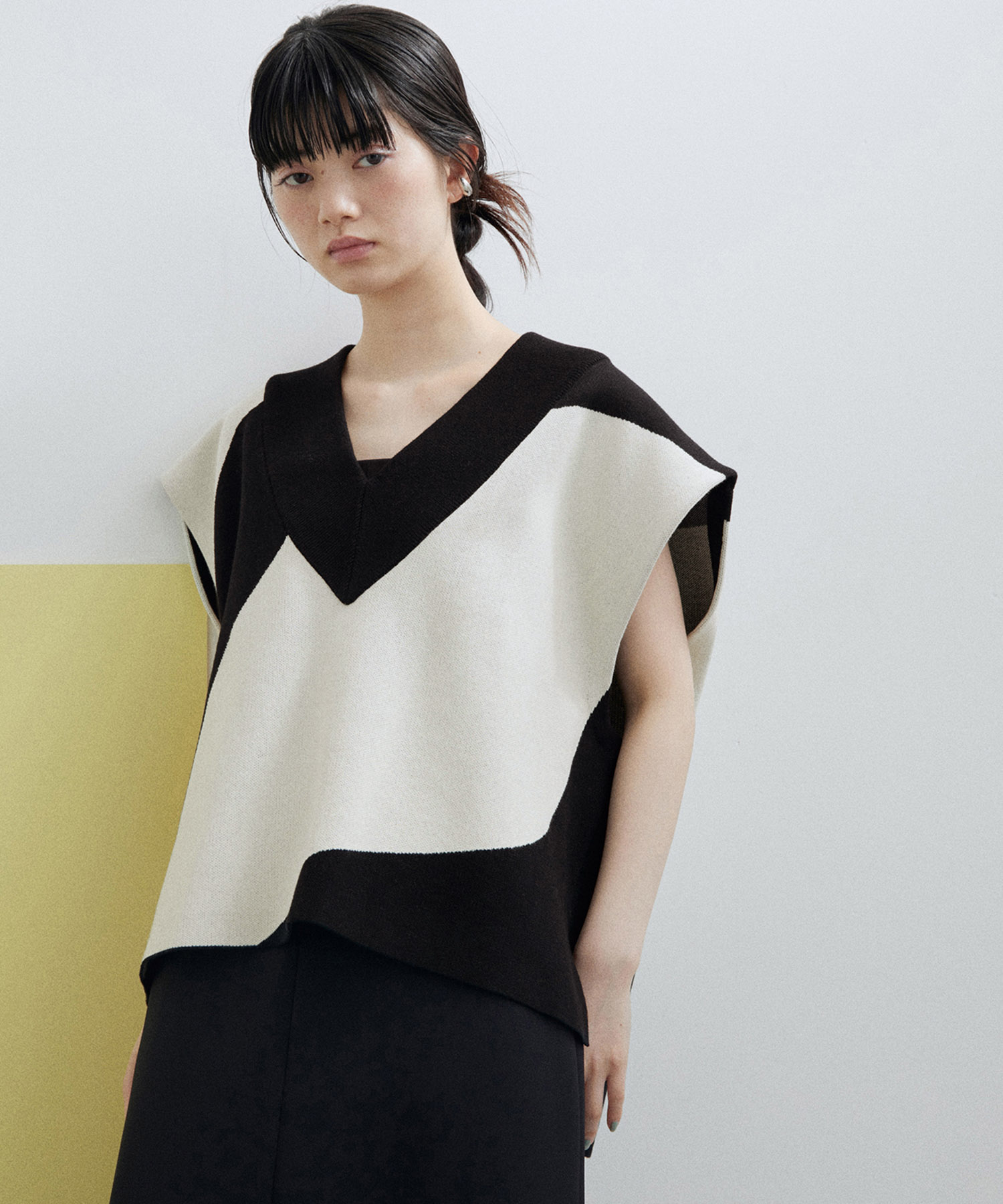 WEB限定】ニットベストプルオーバー|ADAM ET ROPE'(アダム エ ロペ)の 