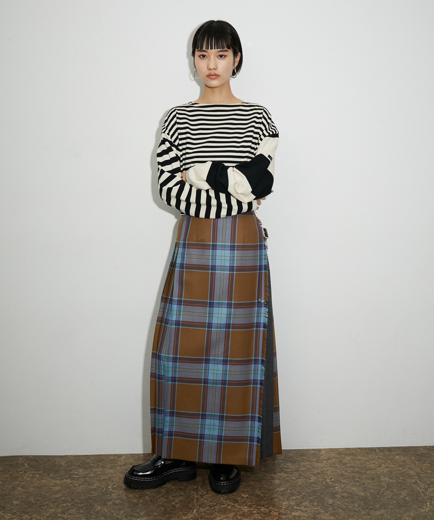 【O'Neil of Dublin for ADAM ET ROPE'】COMBI FASHION MAXI KILT