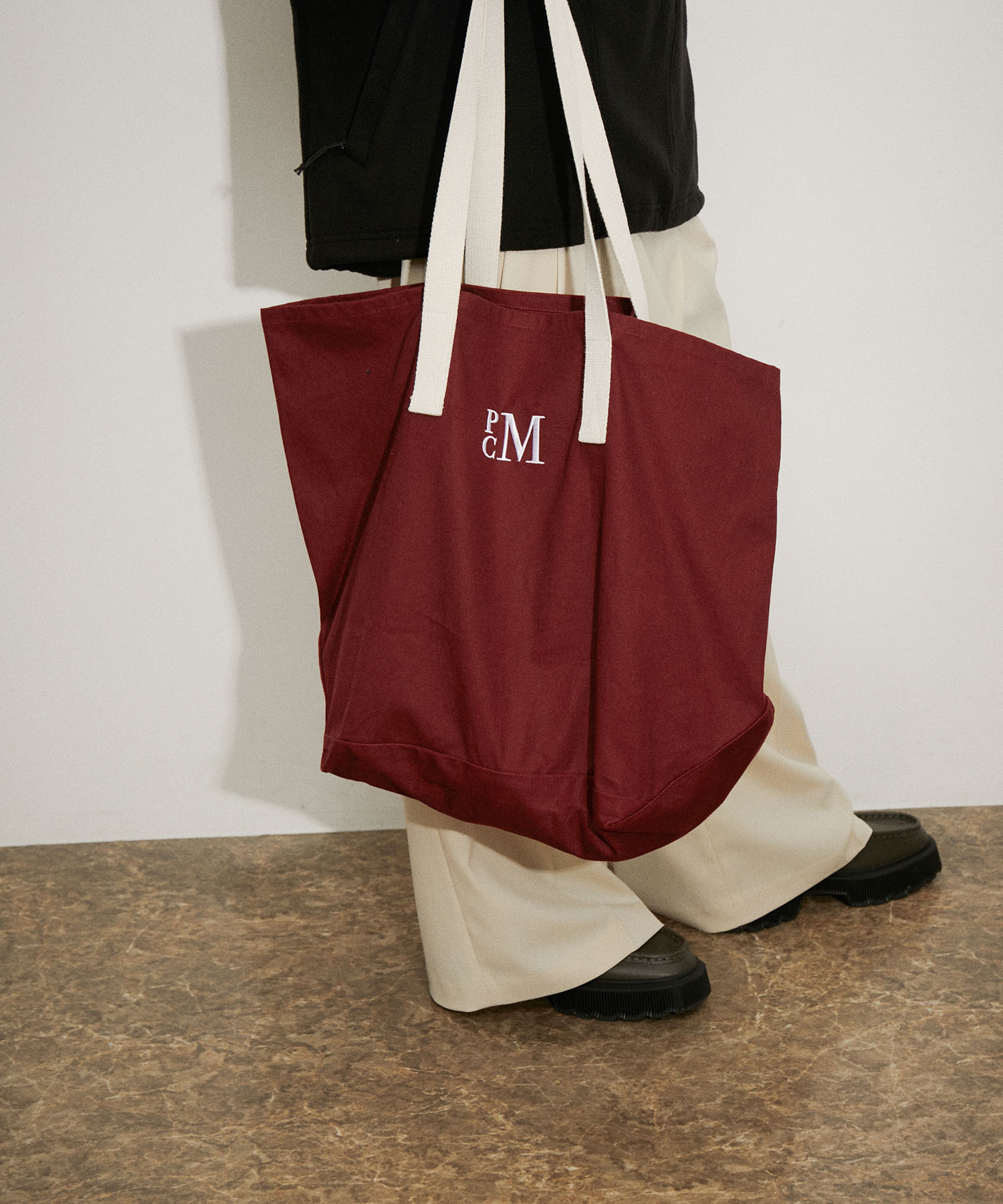 Burgundy canvas tote bag hot sale