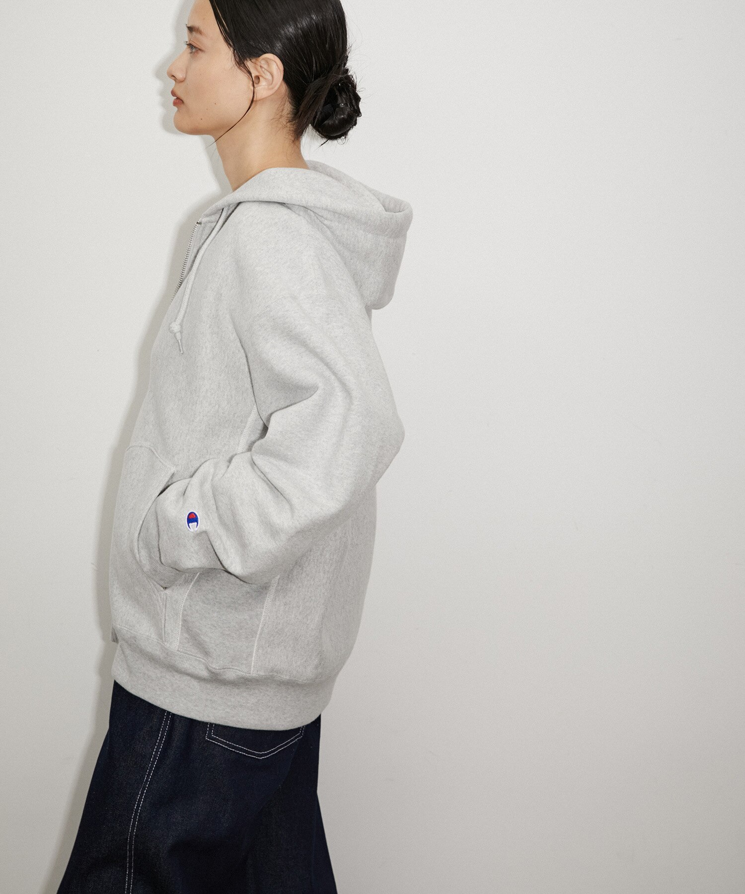 Champion for ADAM ET ROPE'】EX SEPARATE POCKET ZIP UP REVERS WEAVE