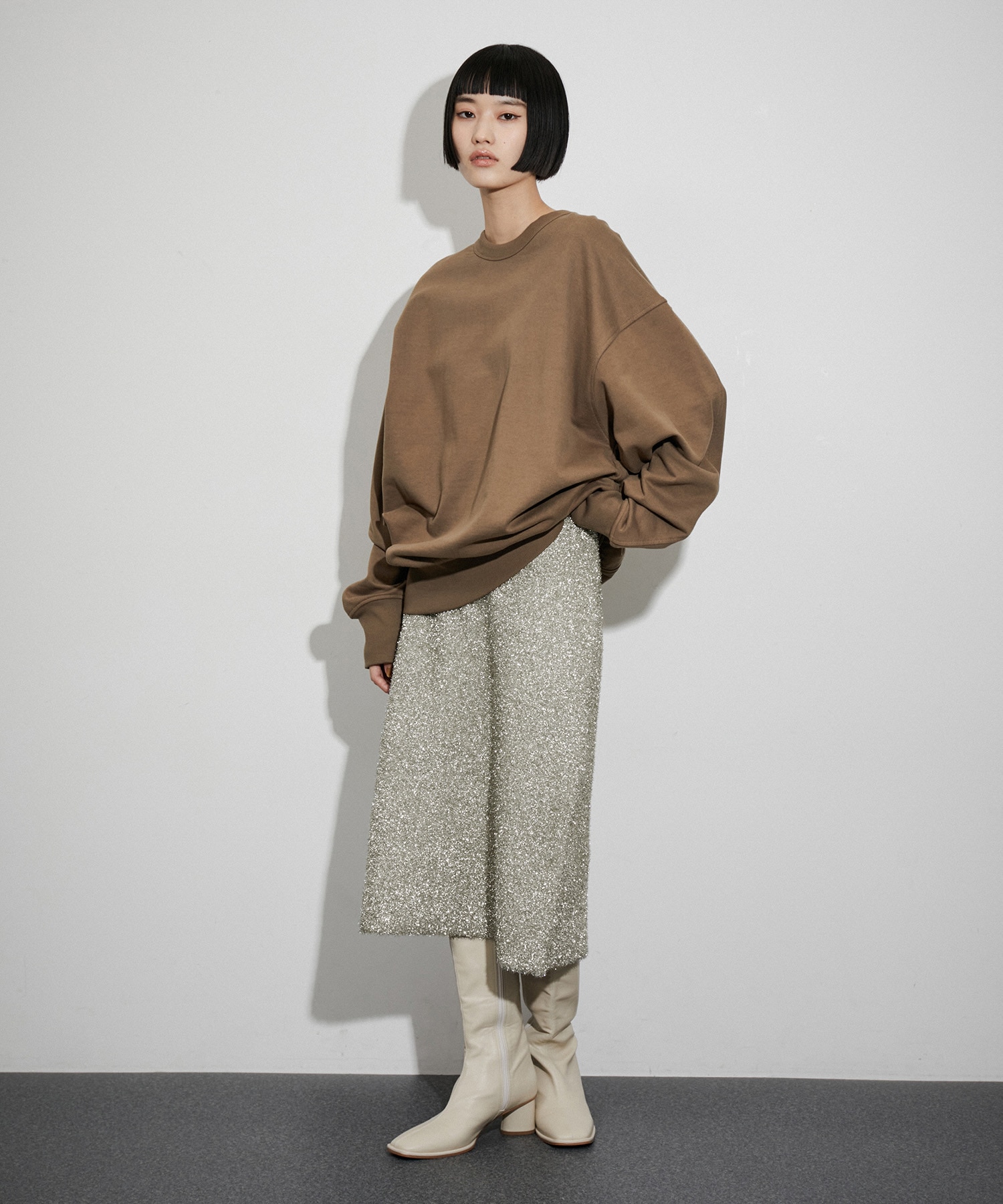 venit for ADAM ET ROPE'】Metallic Shaggy Skirt|ADAM ET ROPE