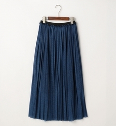 【ダブルネーム/DOUBLE NAME】 デニム風チュールプリーツスカート [送料無料]