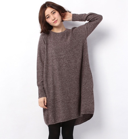 【iliann loeb(イリアンローヴ)】crew neck knit dress＜Bshop別注＞