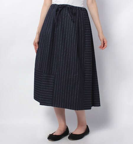 【GALLEGO DESPORTES(ギャレゴデスポート)】DRAWSTRING BELT SKIRT/ANARCHICAL PATCH