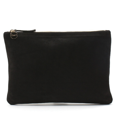 【clare VIVIER】FLAT CLUTCH BLK NUBUCK