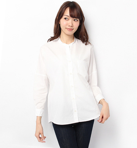 【Morris & Sons】バンドカラードルマンシャツ