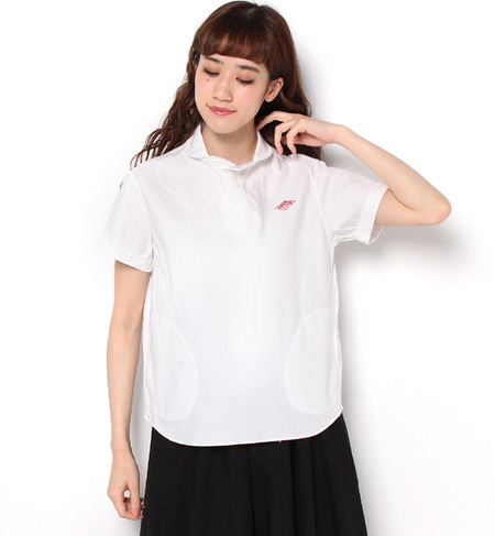 【DANTON(ダントン)】半袖丸襟ポケット付プルオーバーシャツ