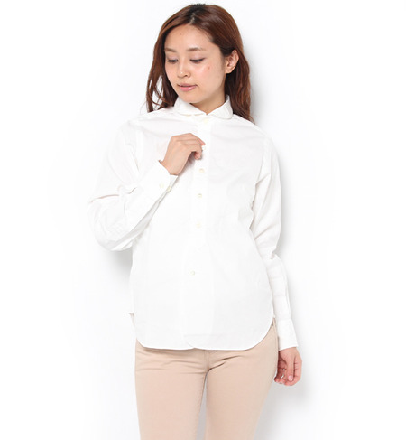 【ビショップ/Bshop】 【HAVERSACK(ハバーサック)】丸襟長袖シャツ ピンオックス [送料無料]