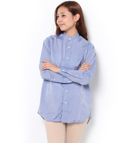 【ビショップ/Bshop】 【Individualized Shirts(インディビィデュアライズド)】LDS バンドカラーChambray [送料無料]