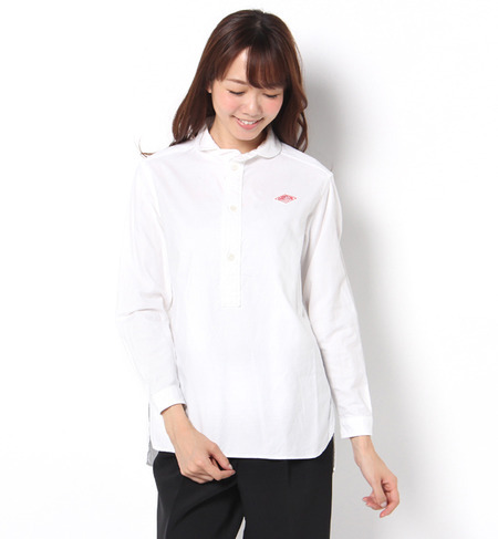 【ビショップ/Bshop】 【DANTON(ダントン)】長袖丸襟ポケット付プルオーバーチュニックシャツ [送料無料]
