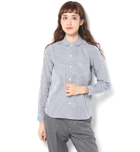 【ビショップ/Bshop】 【LE GLAZIK(ル グラジック)】長袖丸襟シャツ [送料無料]