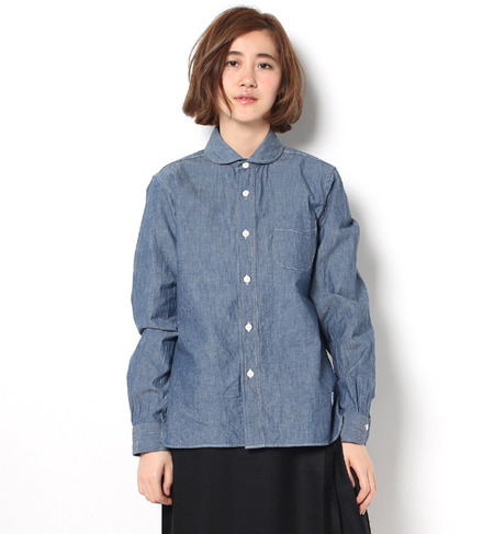 【ビショップ/Bshop】 【ORCIVAL(オーシバル)】長袖丸襟シャツ [送料無料]