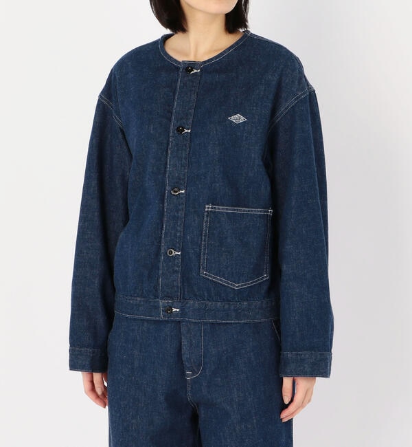 Danton デニムノーカラージャケット Ndm Women Bshop ビショップ の通販 アイルミネ