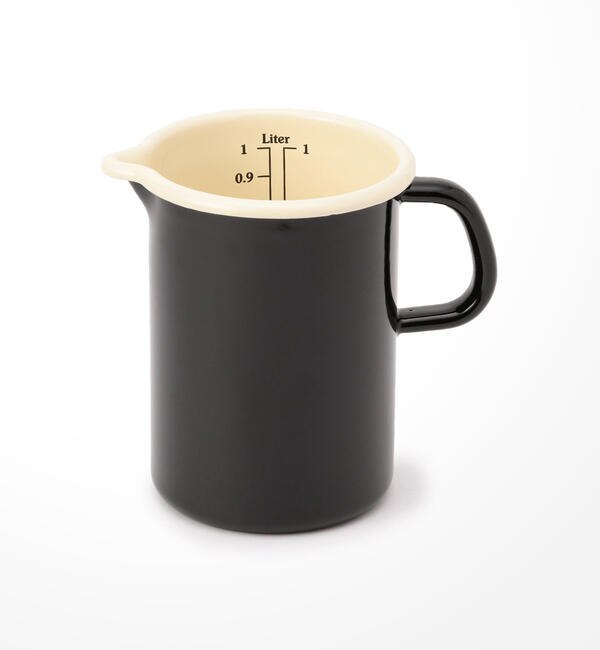 yrVbv/Bshopz yLABOUR AND WAITzENAMEL MEASURING JUG BLACK