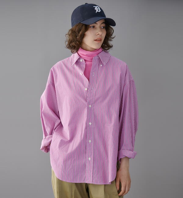 通販限定 SHINZONE SHINZONE STRIPE) DADDY SHIRTS(PINK シャツ SHIRTS