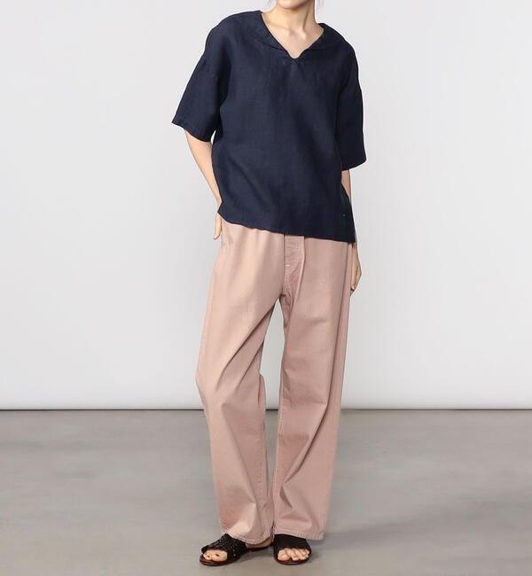 ORCIVAL | リネン セーラーカラー半袖シャツ SOLID WOMEN|Bshop