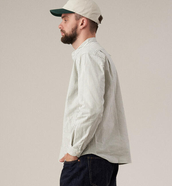 DANTON | オックスフォード バンドカラーシャツ STRIPE MEN|Bshop