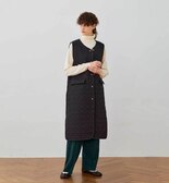 LE GLAZIK | キルティングロングベスト WOMEN