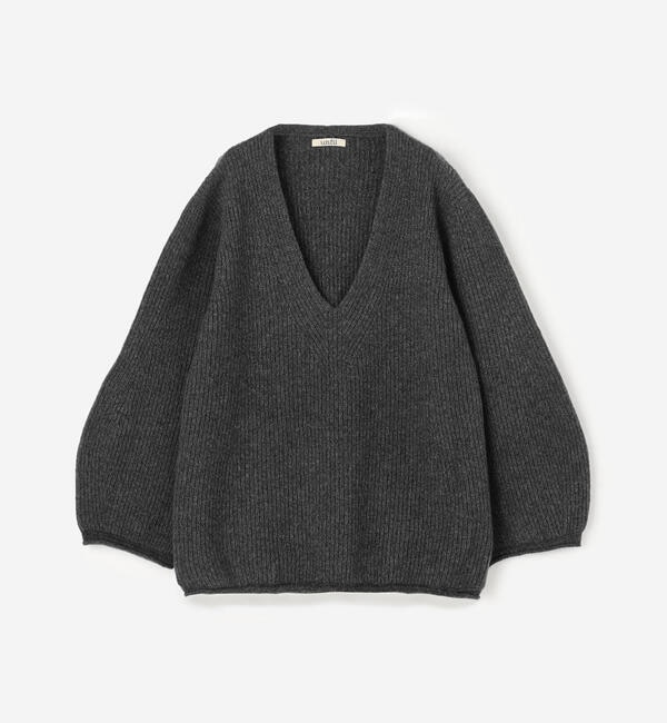 unfil | ウール Vネックリブニット WOMEN|Bshop(ビショップ)の通販